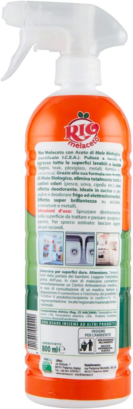 Rio Casamia Sgrassatore Melaceto Trigger Spray – 800ml | Italian Degreaser Cleaner - Image 3