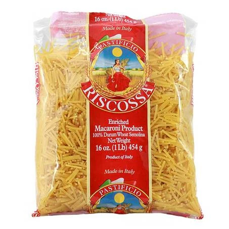 Riscossa Cut Vermicelli (Tagliati) Pasta No. 70 – 16 oz (1 lb / 454g)