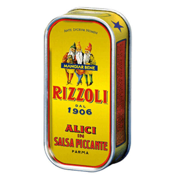 Rizzoli Anchovy Fillets in Spicy Sauce, 3.17 oz | 90g - Image 2