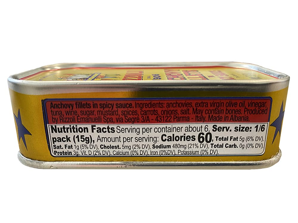 Rizzoli Anchovy Fillets in Spicy Sauce, 3.17 oz | 90g - Image 3