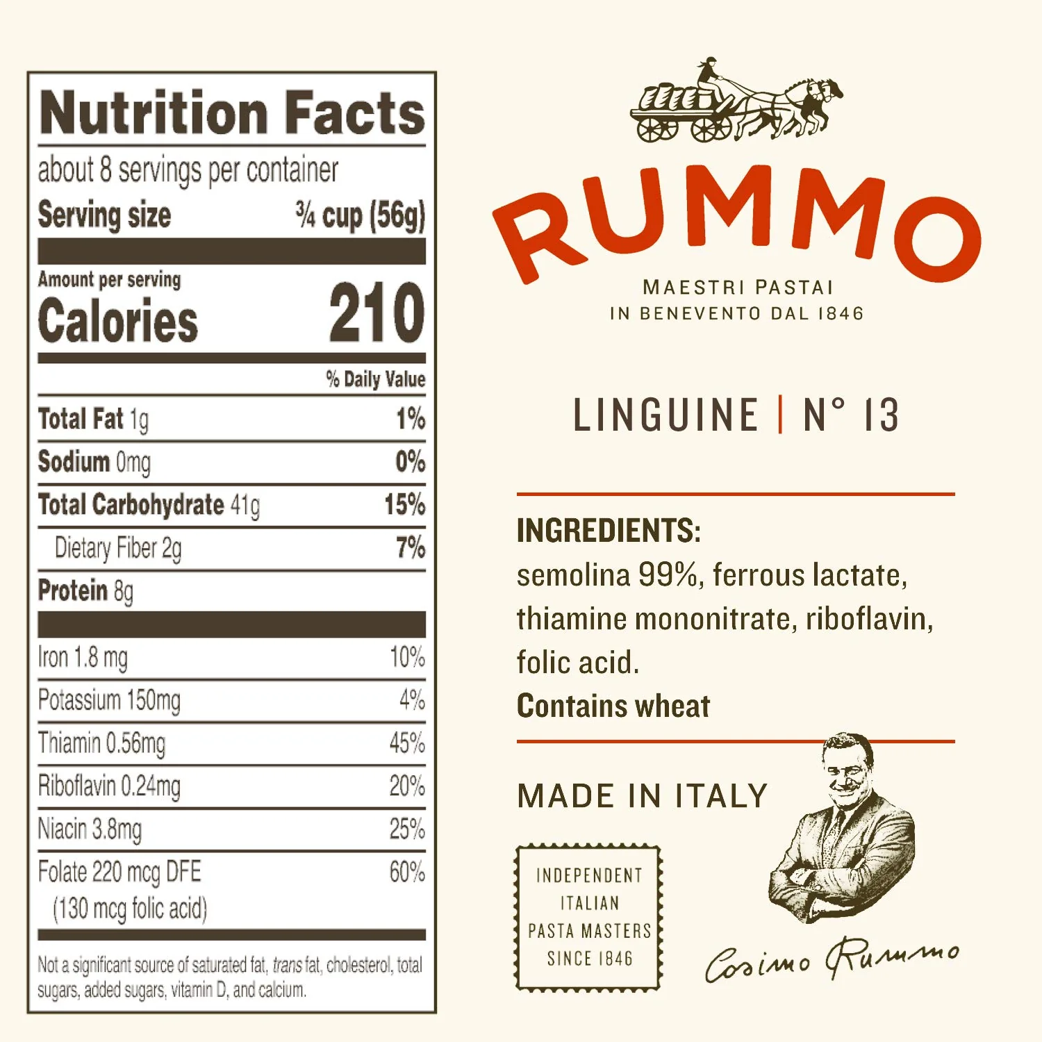 Rummo Pasta linguine, #13, 1 lb | 454g - Image 2