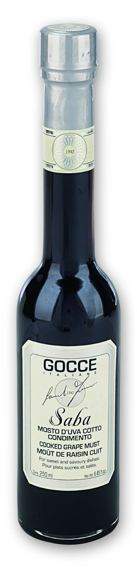 Saba Mosto D'UVA Cotto, Cooked Grape Must, 8.45 oz | 250 ml