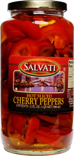 Salvati Hot Sliced Cherry Pepper, 32 fl oz - Image 2