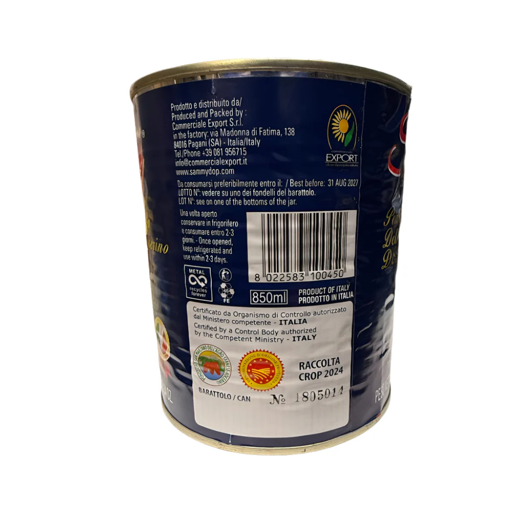 Sammy D.O.P San Marzano Tomatoes, 28 oz | 800g - Image 4