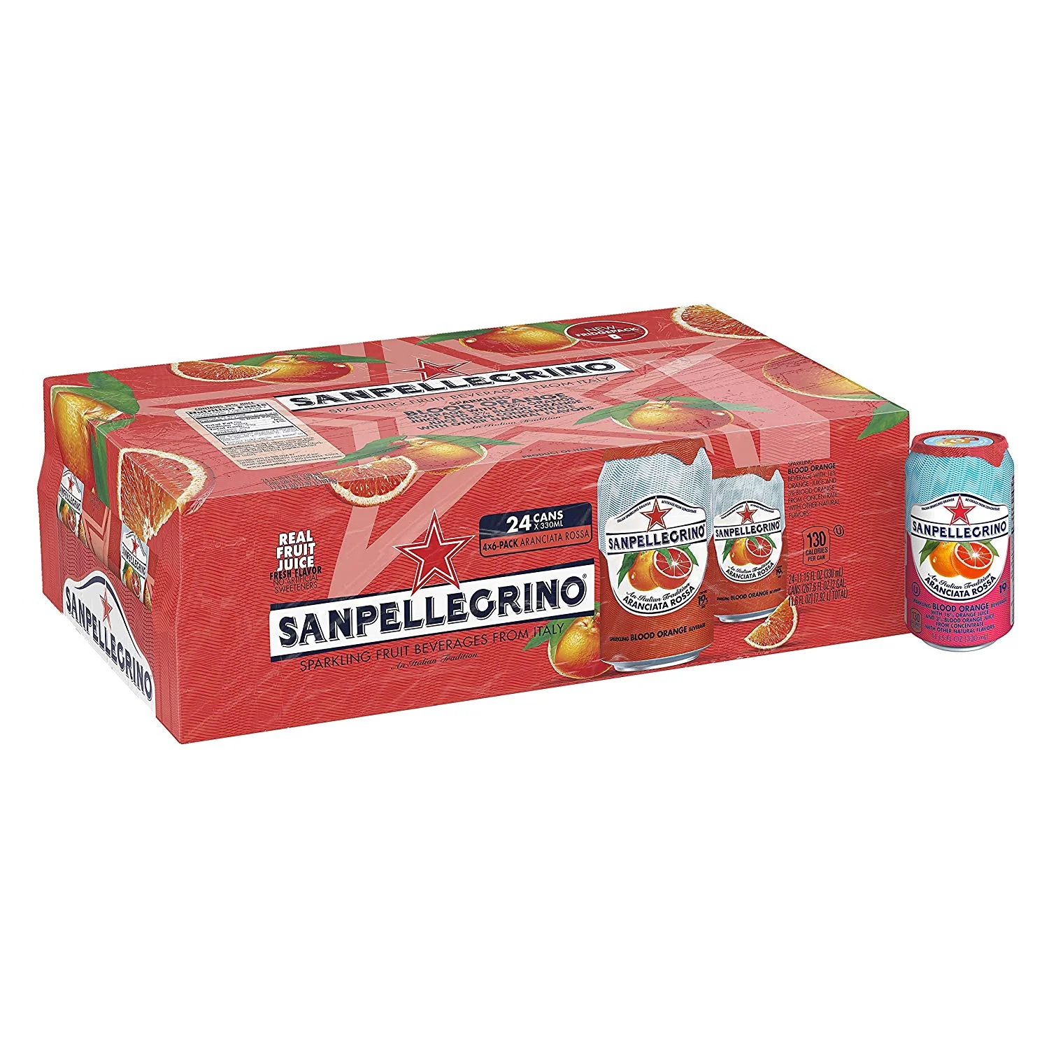San Pellegrino Blood Orange Sparkling Fruit Beverage, 11.15 Fl. Oz Cans - Image 4