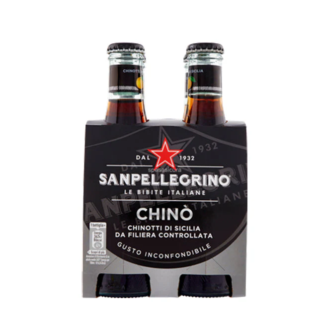 San Pellegrino Chinotto Chino FULL CASE, 24 x 6.75 fl oz, Glass Bottles