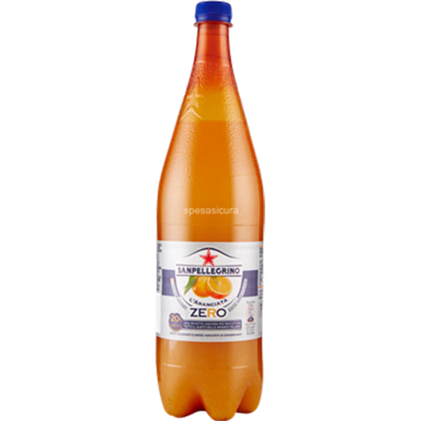 San Pellegrino L'Aranciata Zero, Orange, 1.25 Liter Plastic Bottle