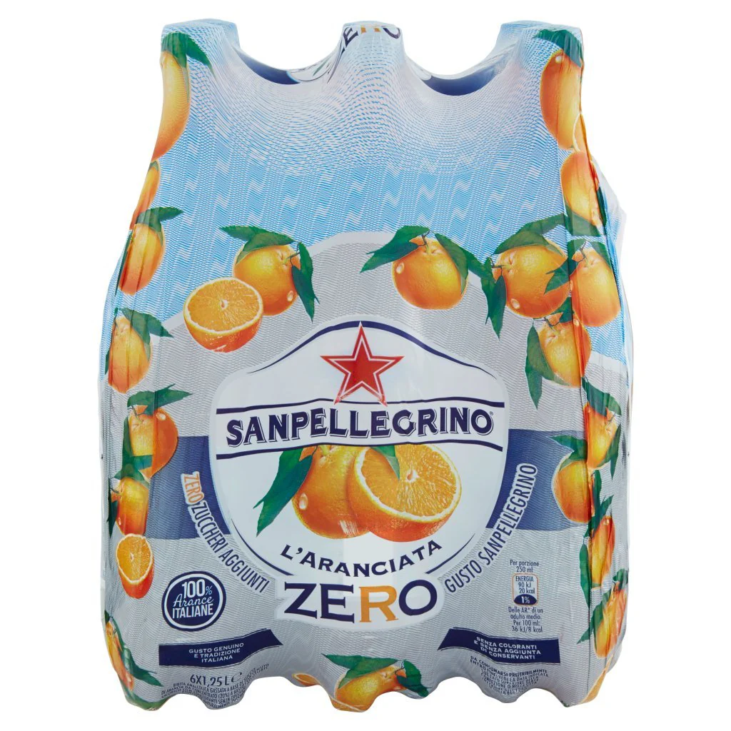 San Pellegrino L'Aranciata Zero, Orange, 1.25 Liter Plastic Bottle - Image 2