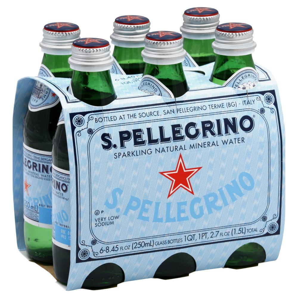San Pellegrino Sparkling Mineral Water, 8.45 fl oz, Glass - Image 3