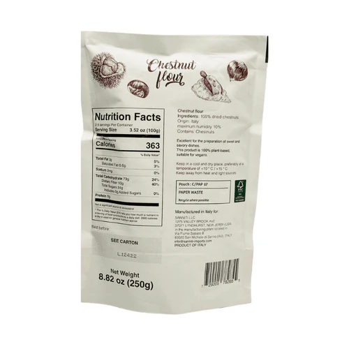 Sanniti Chestnut Flour- Farina Di Castagne, 8.82 oz | 250g - Image 2