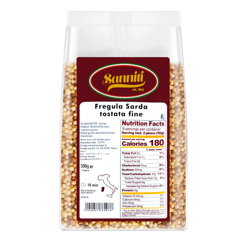 Sanniti Fregula Sarda, Toasted Fine, 17.6 oz | 500g