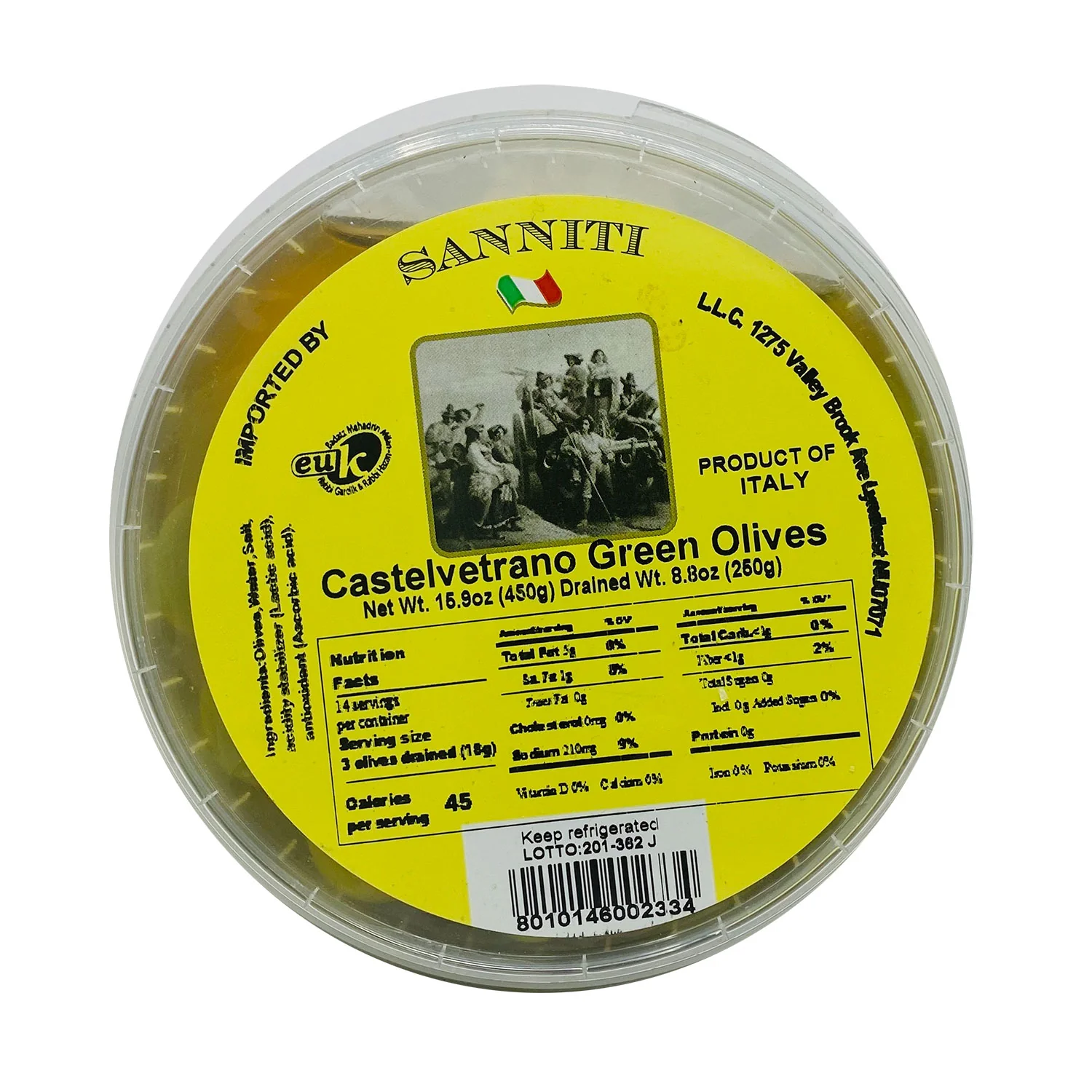 Sanniti Whole Castelvetrano Green Olives, Drained Wt. 8.8 oz | 250g - Image 2