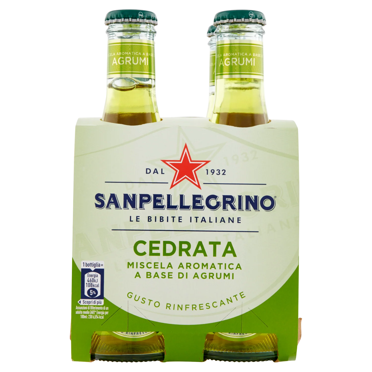 SanPellegrino Soda, Cedrata Citron, 6.8 oz, 4 pack