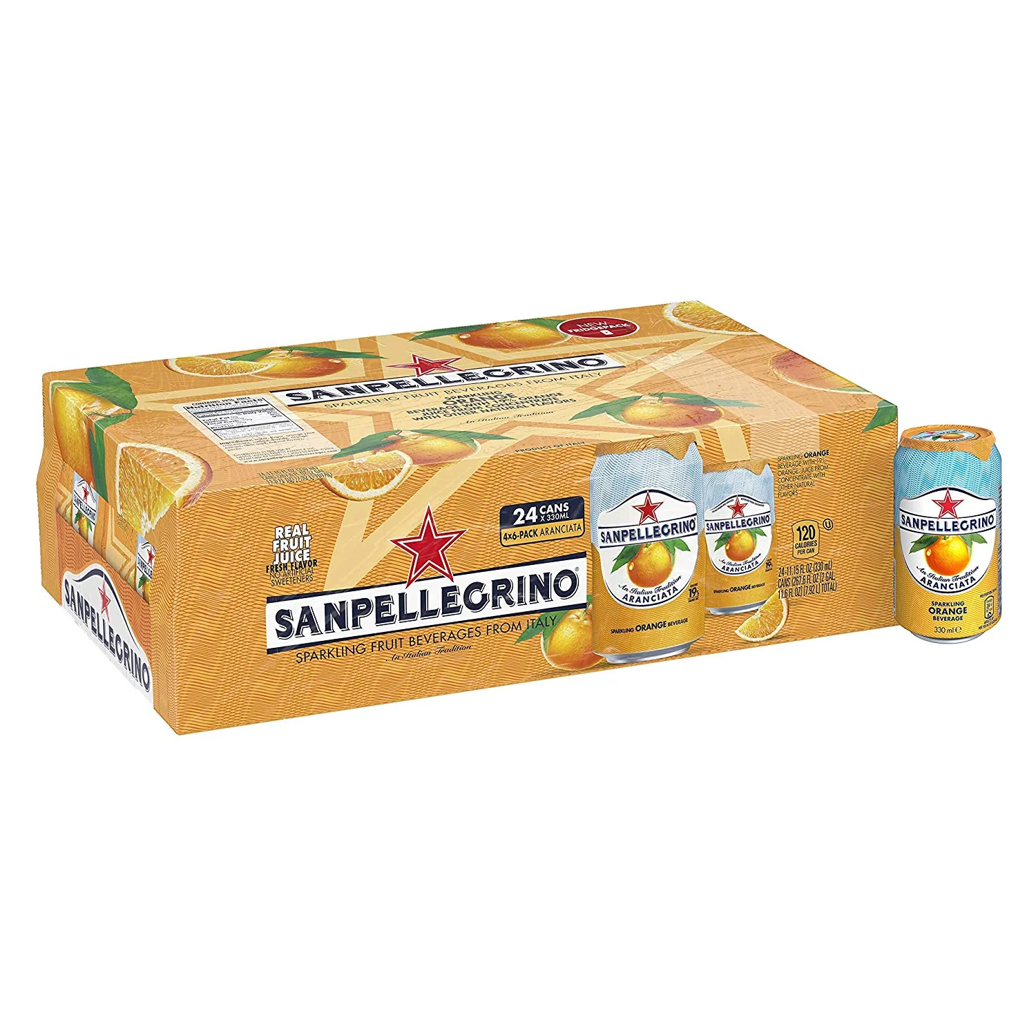 Sanpellegrino Orange Sparkling Fruit Beverage, 11.15 fl oz. Can - Image 3