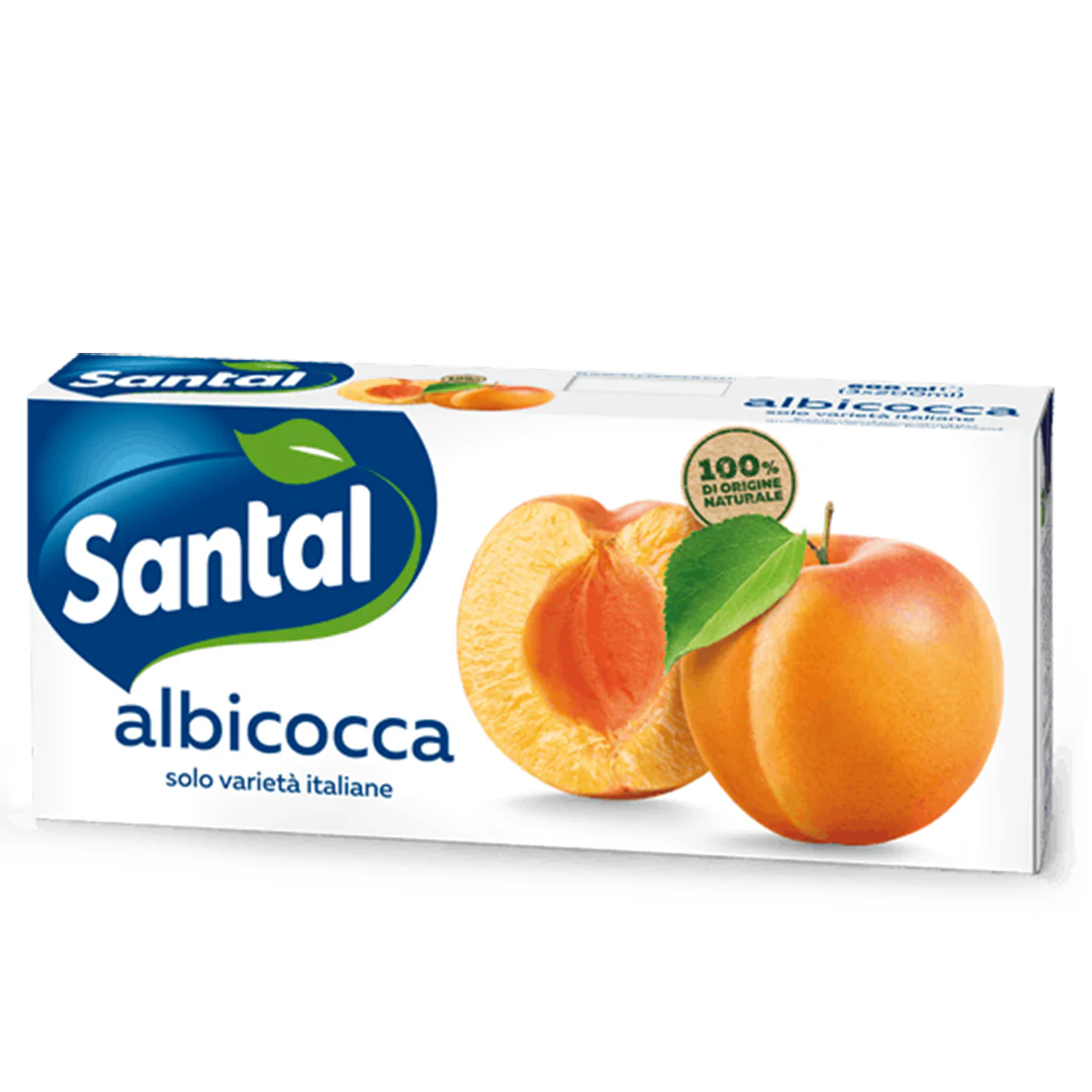 Santal Apricot Juice, Albicocca, 3 x 200 ml