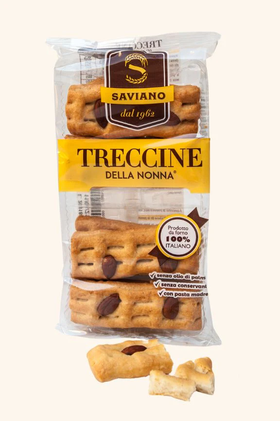 Saviano Nonna's Twist, Treccine Della Nonna Taralli with Almond, 160g - Image 2