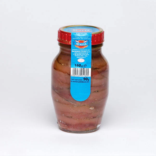Scalia Anchovy Fillets in Oil EVO 5.6 oz