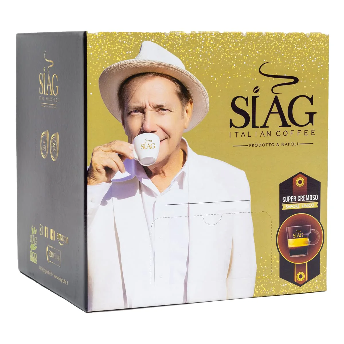 Siag Italian Coffee 150 Ese Pods Espresso in Filter Paper - 50% Arabica and 50% Robusta -Blended and Roasted in Italy - Miscela ORO Cremoso - Image 2