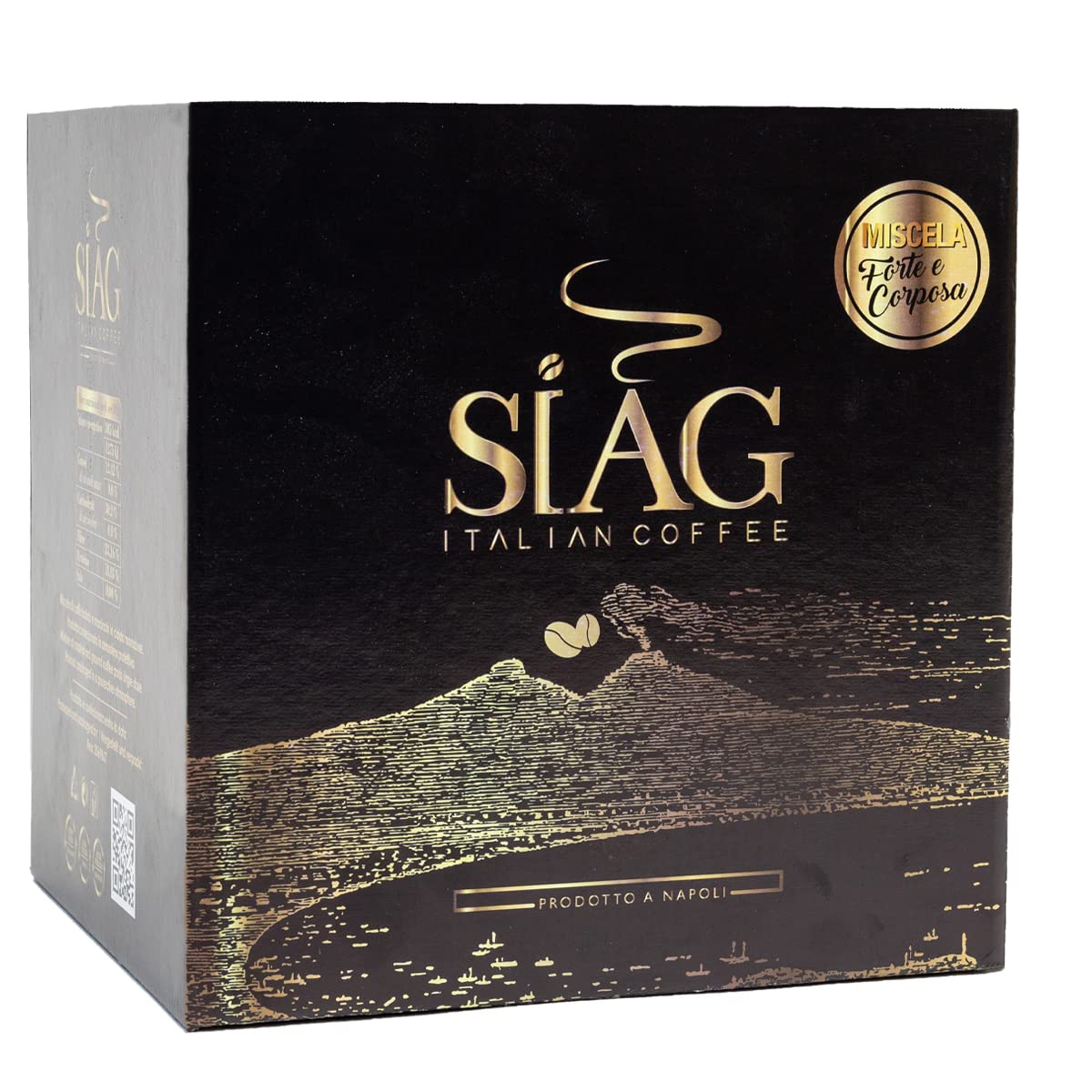 Siag Italian Coffee 150 Ese Pods Espresso in Filter Paper - 80% Robusta 20% Arabica - Blended and Roasted in Italy -Miscela ORO NERO- - Image 2