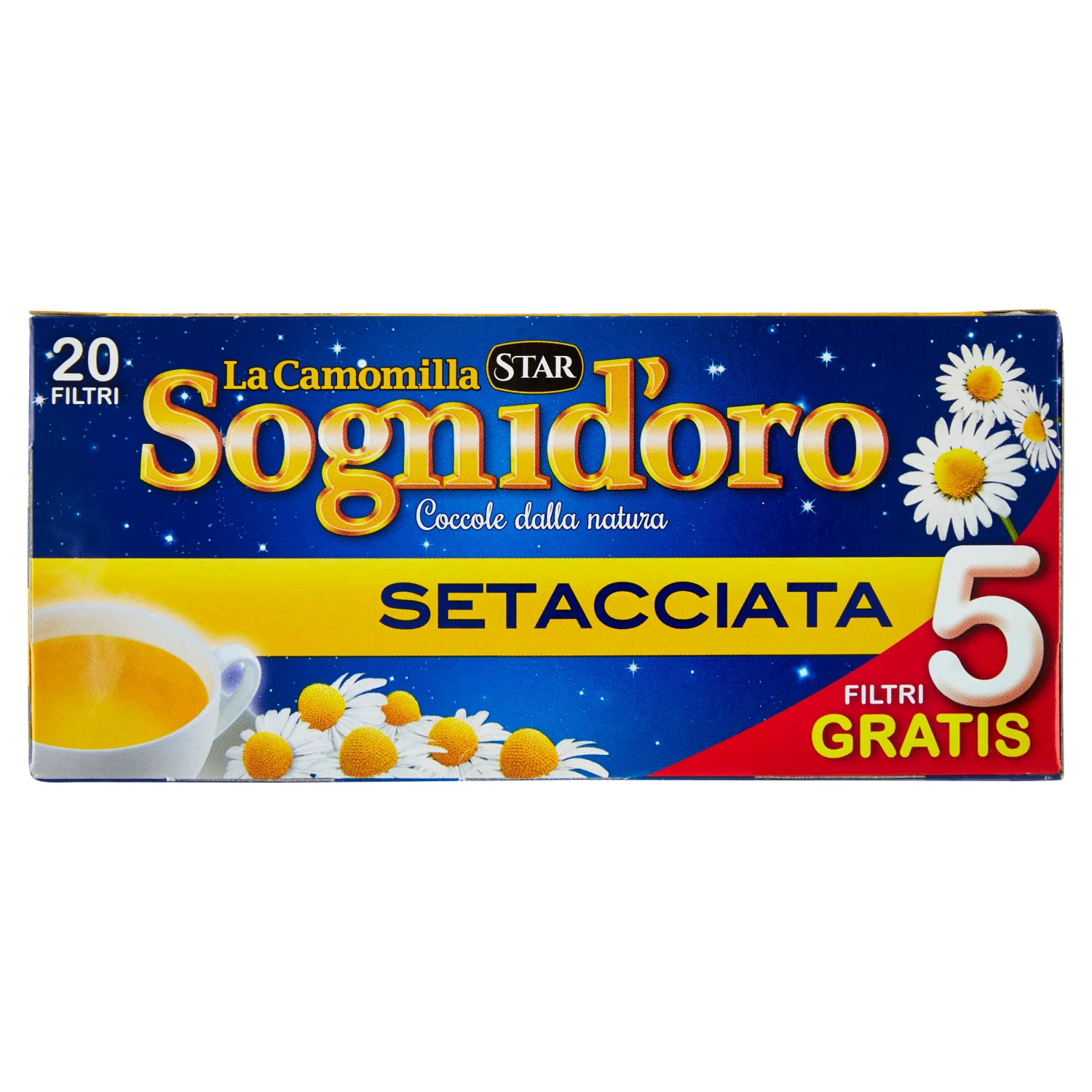 Sognidoro Chamomile Herbal Tea, 20 Bags, 1.7 oz | 33.4g - Image 2