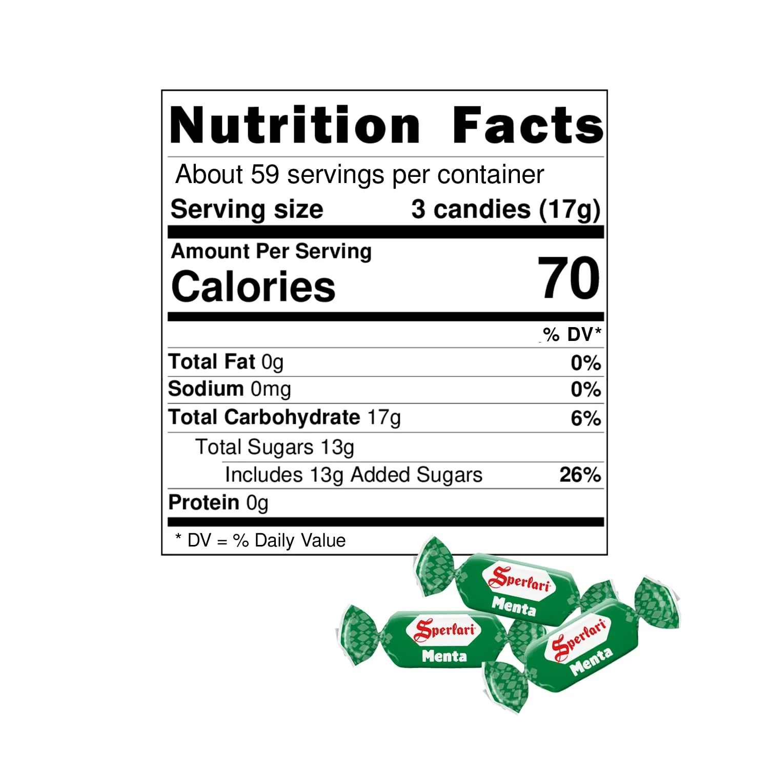 Sperlari Mint Hard Candy Bulk, 2 lb 3.2 oz LB Bag | 1 kg - Image 2
