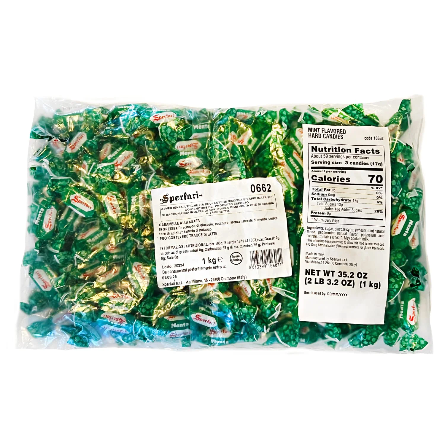 Sperlari Mint Hard Candy Bulk, 2 lb 3.2 oz LB Bag | 1 kg - Image 3