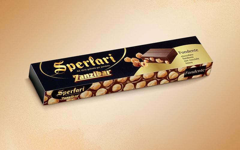 Sperlari Zanzibar Dark Chocolate Hazelnuts, Zanzibar Fondente, 17.5 oz | 500g
