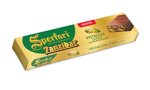 Sperlari Zanzibar, Milk Gianduia Hazelnut Chocolate with Pistachios, 7.05 oz | 200g - Image 3