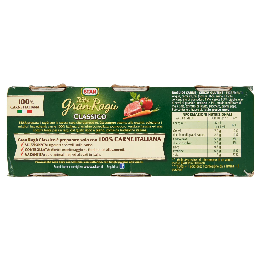Star il Mio Gran Ragù Classic, 3 x 100g - Image 2
