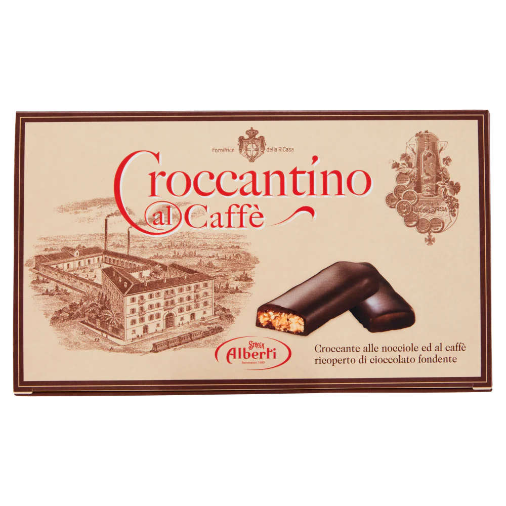 Strega Croccantino al Caffe, Hazelnut Croquants with Coffee and Chocolate, 10.58 oz | 300g