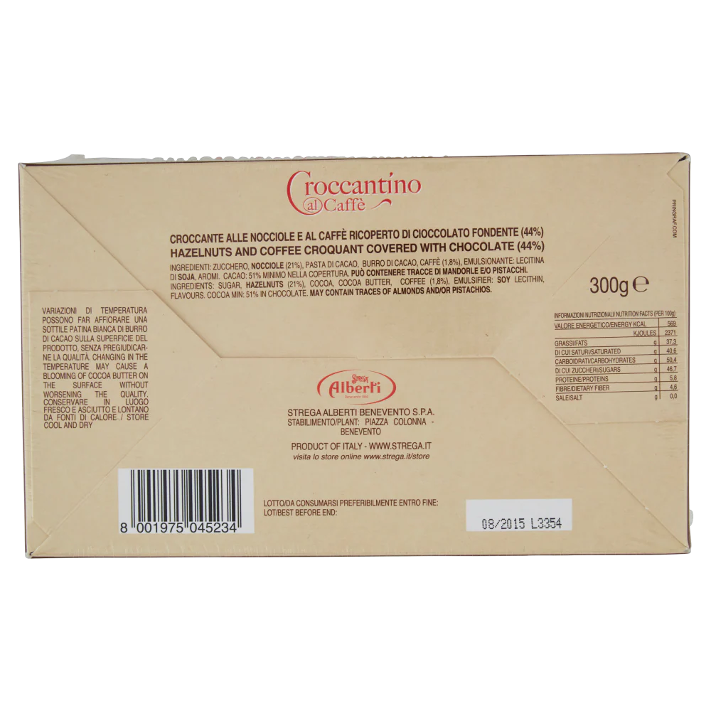 Strega Croccantino al Caffe, Hazelnut Croquants with Coffee and Chocolate, 10.58 oz | 300g - Image 2