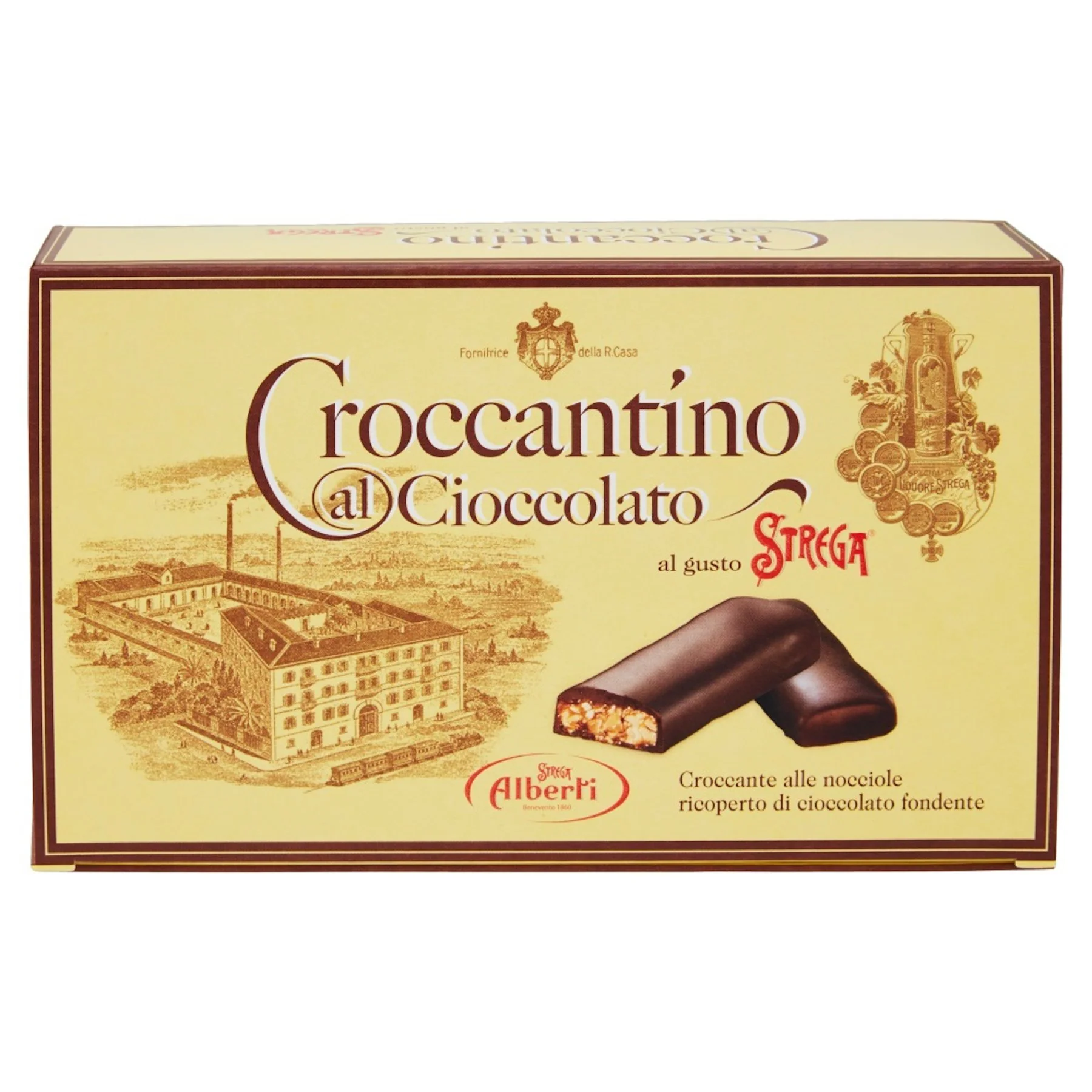 Strega Croccantino al Cioccolato Strega, Chocolate Nougat with Strega Liqueur, 10.58 oz | 300g