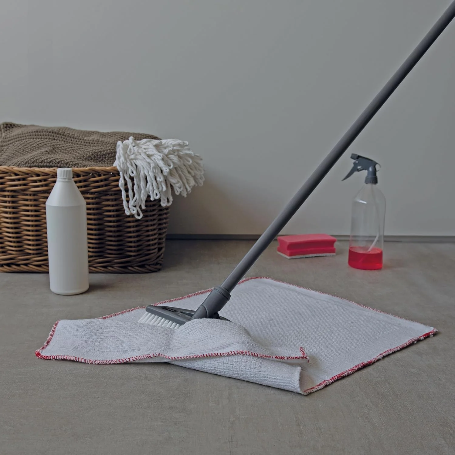Vesuvio White Cotton Floor Cloth, Strofinacci Per Pavimenti 40 x 70 cm | 15.8" x 27.5" - Image 2