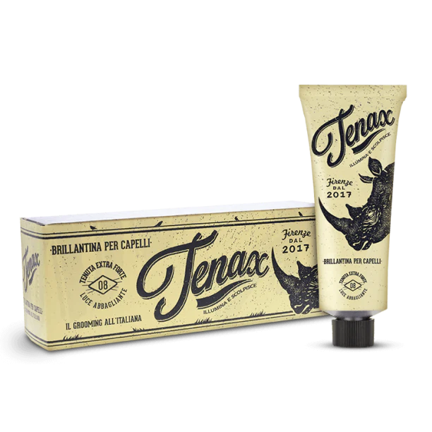 Tenax Brilliantina Hair Cream, Extra Strong Hold, Super Shine, 3.5 oz | 100 ml