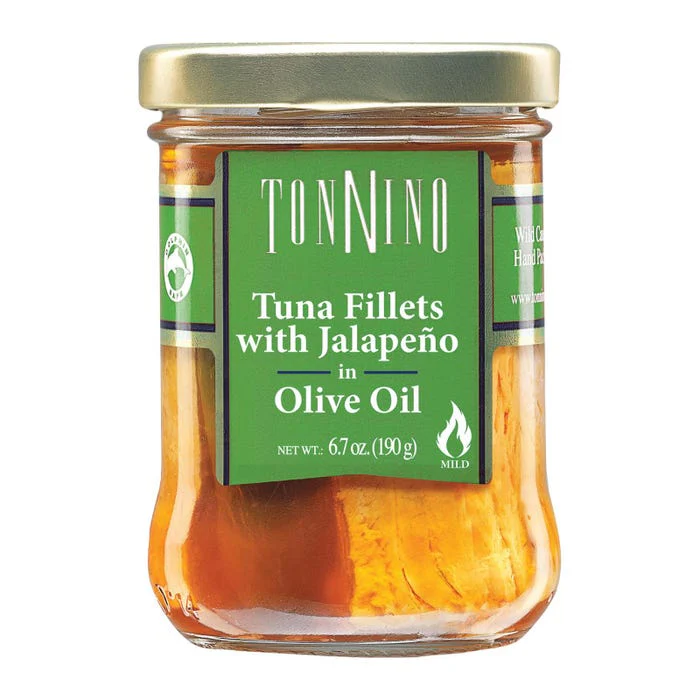 Tonnino Tuna Fillets with Jalapeno in Olive Oil, 6.7 oz