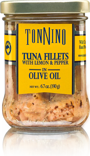 Tonnino Tuna Fillets with Lemon & Pepper, 6.7 oz. Jar
