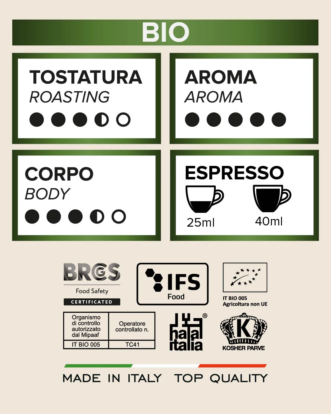 Tostini Bio Organic Ground Coffee 8.8 oz - Image 4