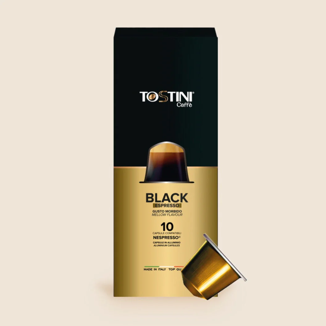 Tostini Nespresso® Black Capsules Aluminum