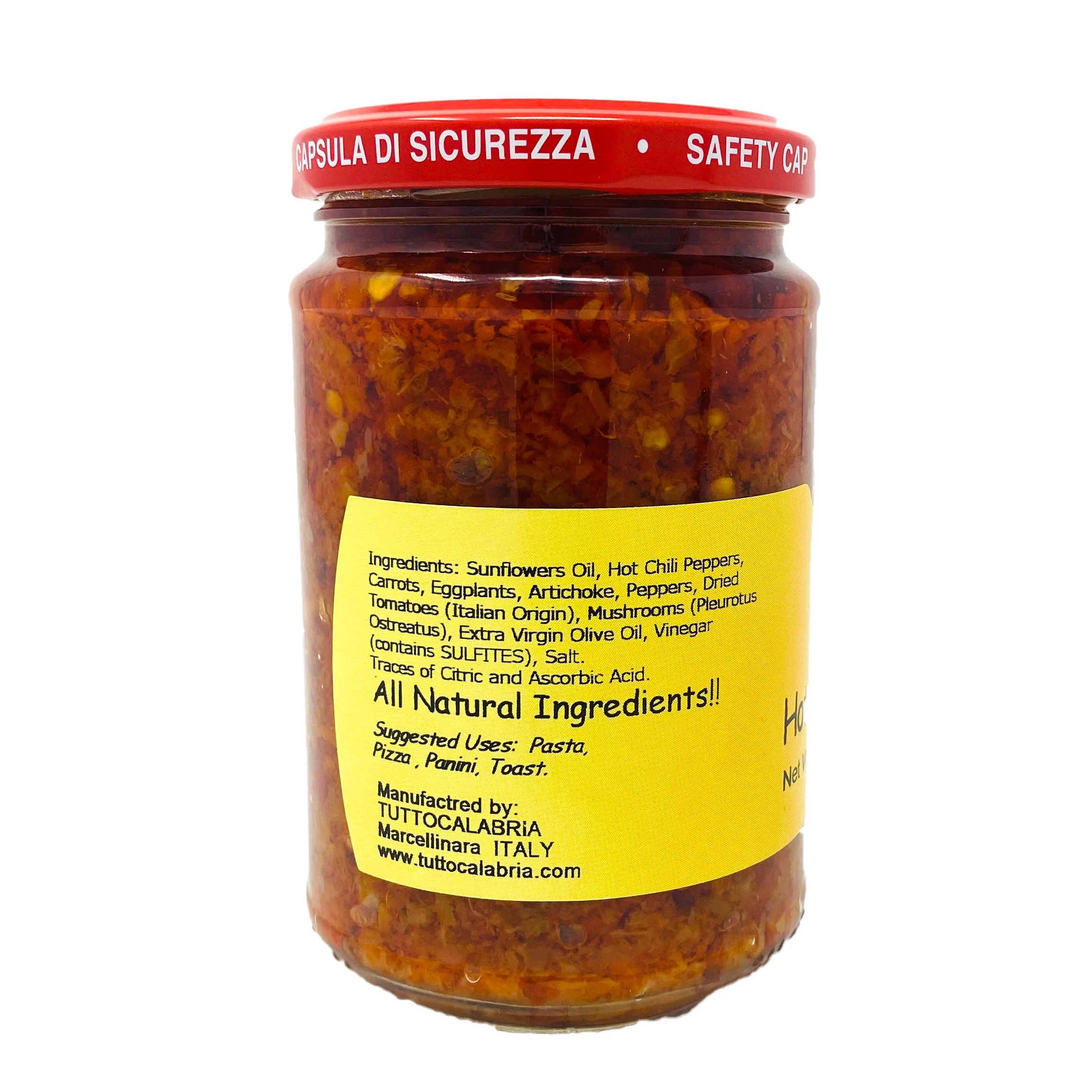 Tutto Calabria Hot Spread Sauce, Miscela Esplosiva, 10 oz | 285g - Image 2