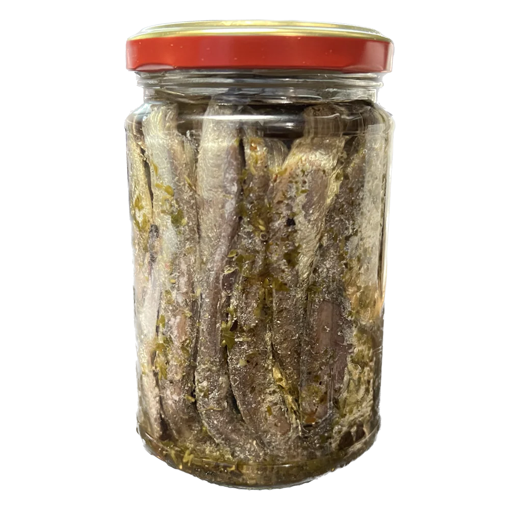 Tutto Conserve Whole Calabrian Anchovies in Oil, 10.58 oz | 300g