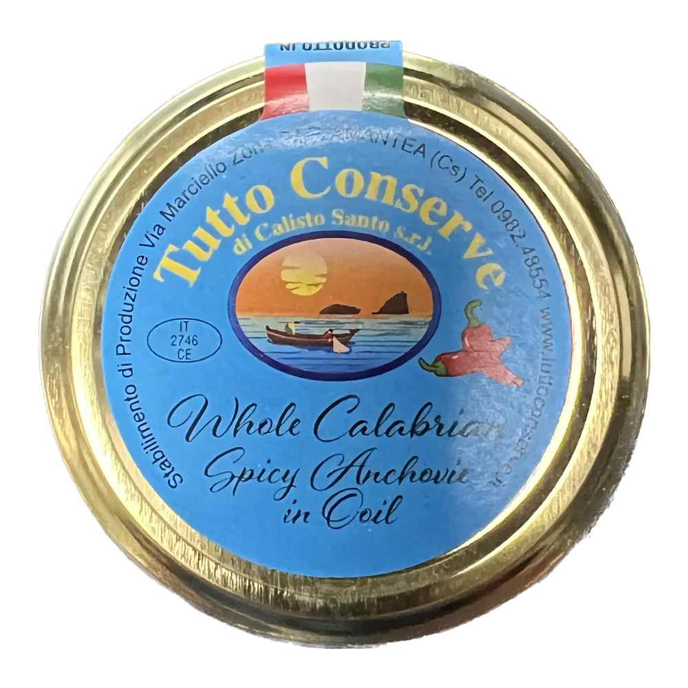 Tutto Conserve Whole Calabrian Spicy Anchovies in Oil, 10.58 oz | 300g - Image 2