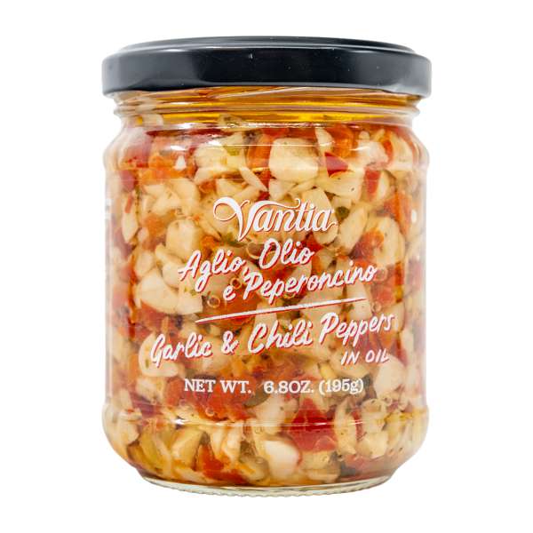 Vantia Aglio, Olio e Peperoncino – Garlic, Oil & Chili Pepper Sauce, 6.80 oz (195g)