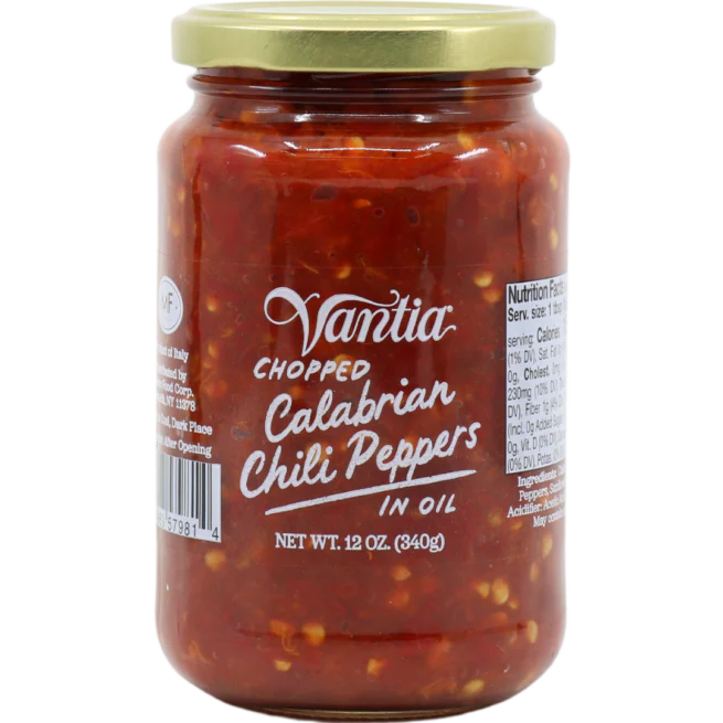 Vantia Chopped Calabrian Chili Peppers, 12 oz | 340g