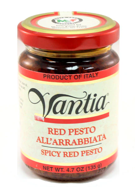 Vantia Red Pesto All'Arrabbiata, Spicy Red Pesto, 4.7 oz