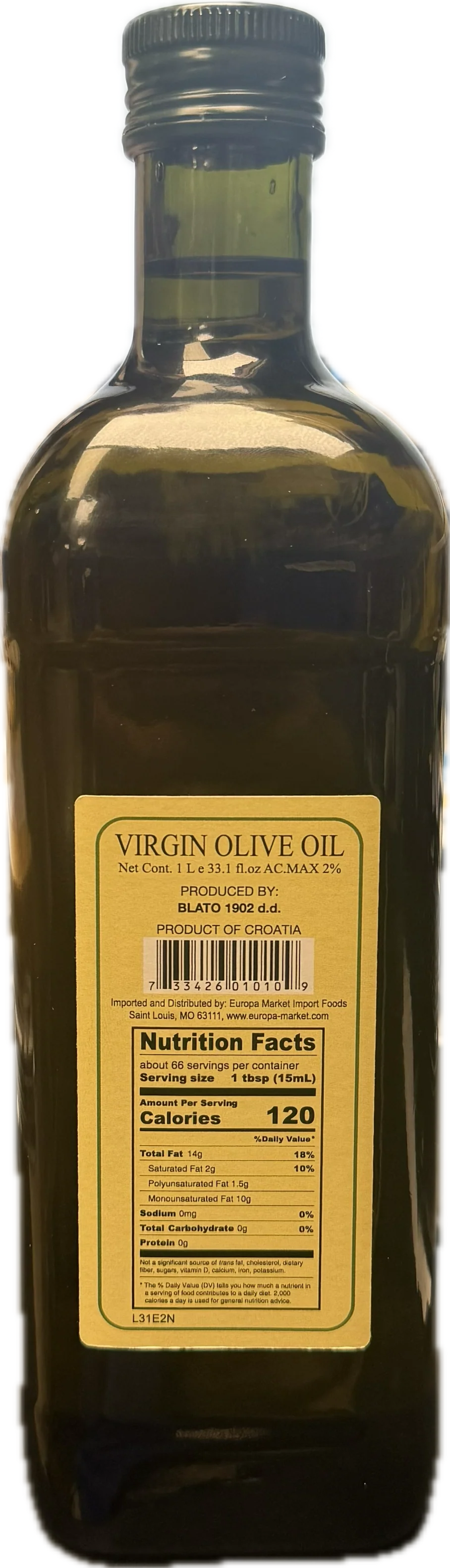 Virgin Olive oil From The Island of Korcula Dalmatia, 33.1 fl oz - 1 Liter - Image 2